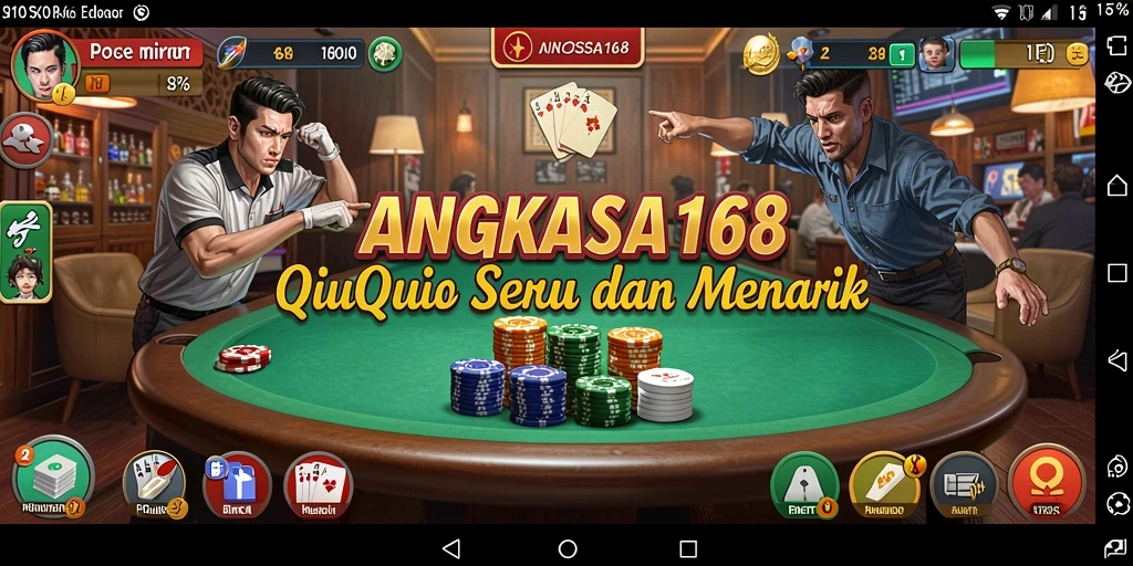 Tampilan gameplay menarik dari permainan QiuQiu ANGKASA168.