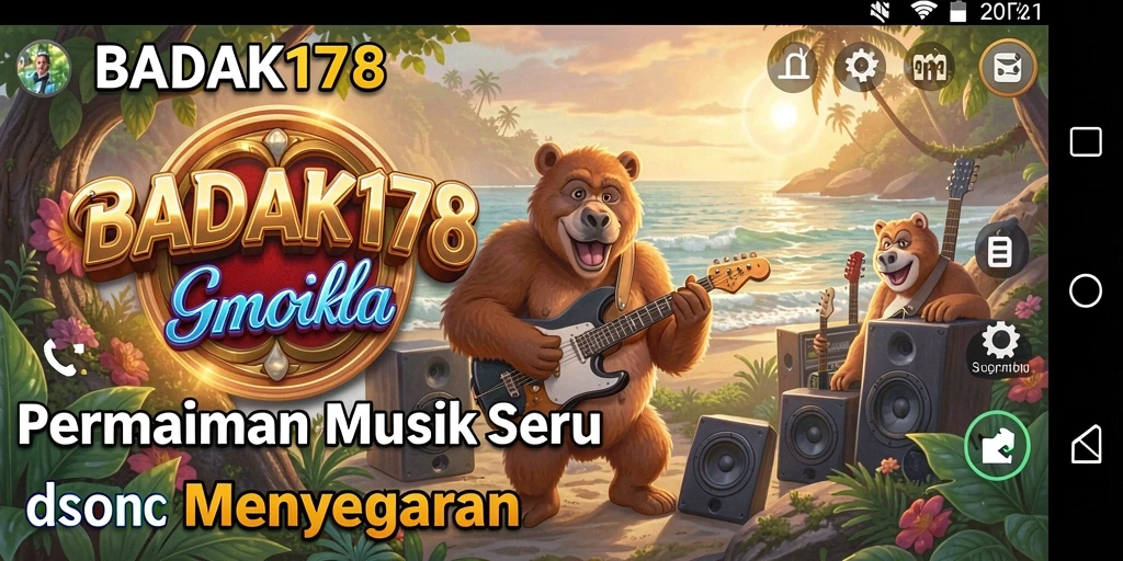 Tampilan gameplay seru di BADAK178 dengan banyak lagu dan tantangan.