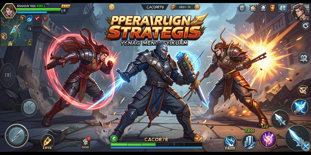 Screenshot gameplay CACOR78 menampilkan pertempuran strategis yang intens.