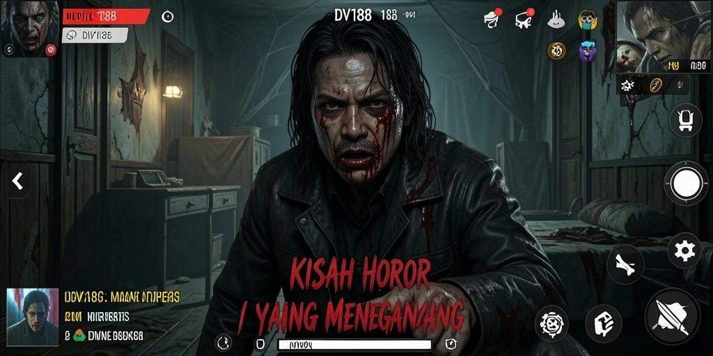 Tampilan gameplay penuh ketegangan dan kengerian di DV188.