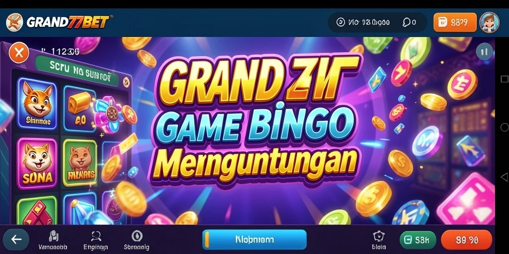 Gameplay seru Bingo di GRAND77BET dengan fitur interaktif.
