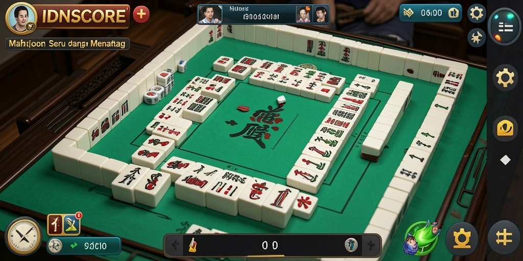Tampilan gameplay yang menarik dari IDNSCORE Mahjong