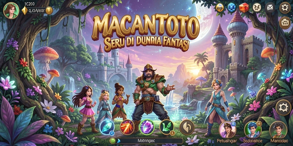 Screenshot gameplay <strong>MACANTOTO</strong> menampilkan petualangan seru di dunia fantasi.