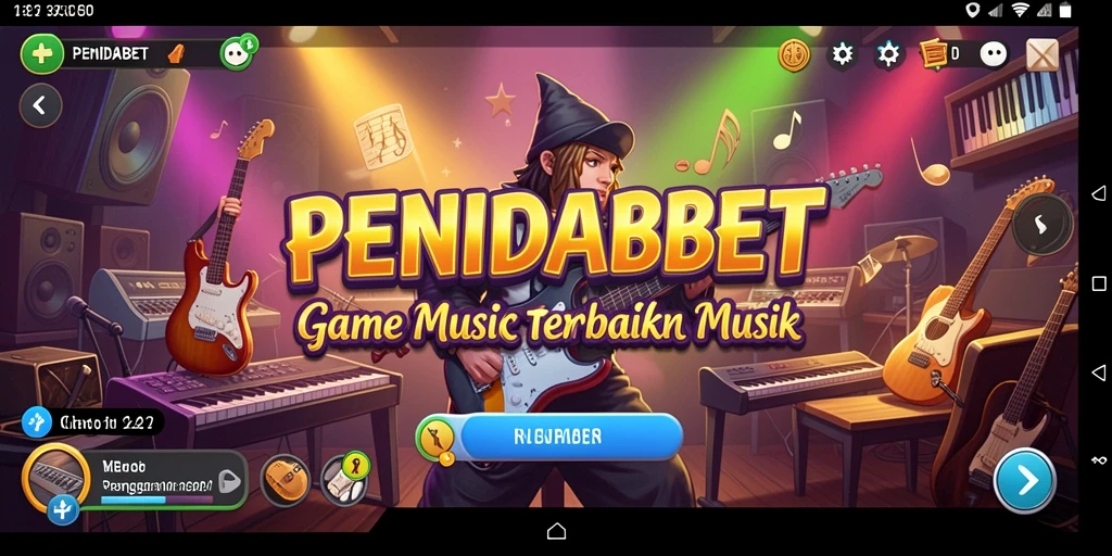 Tampilan gameplay menarik dari aplikasi PENIDABET yang menonjolkan interaksi musik.