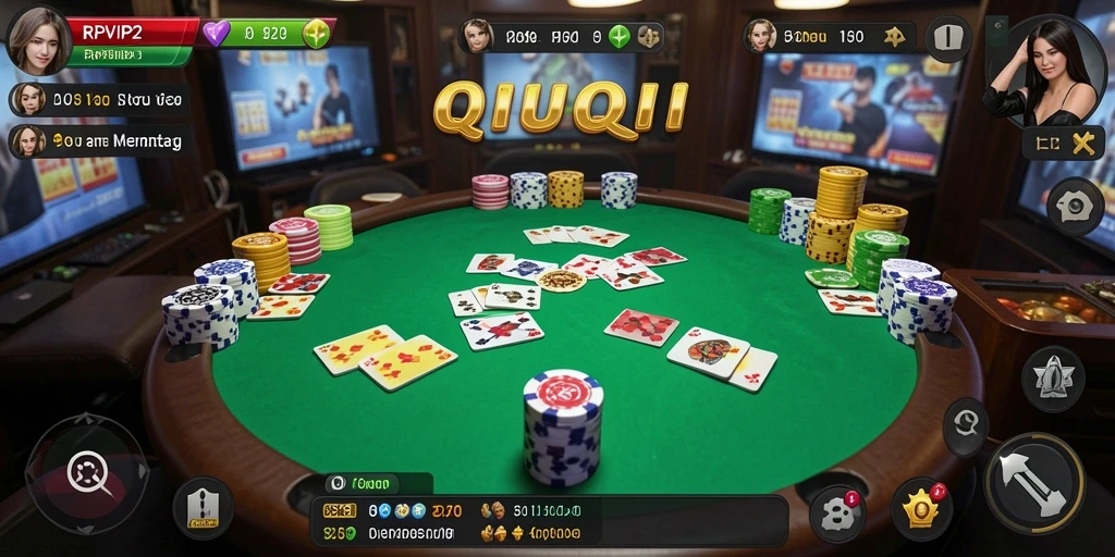 Gameplay QiuQiu yang seru dan interaktif.