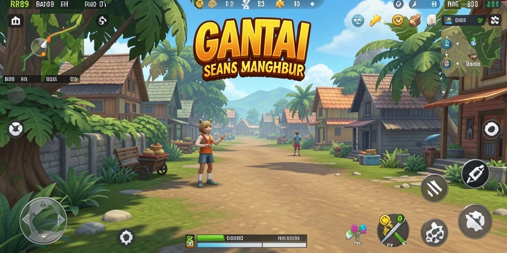 Tampilan gameplay RR89 yang ceria dan menghibur.