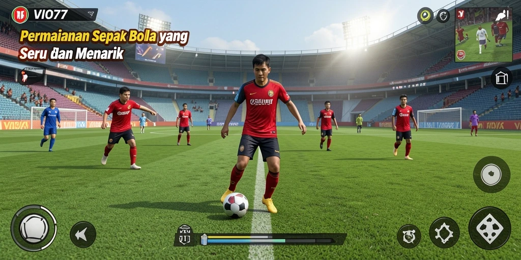 Tampilan mendebarkan dalam pertandingan sepak bola VIO77.