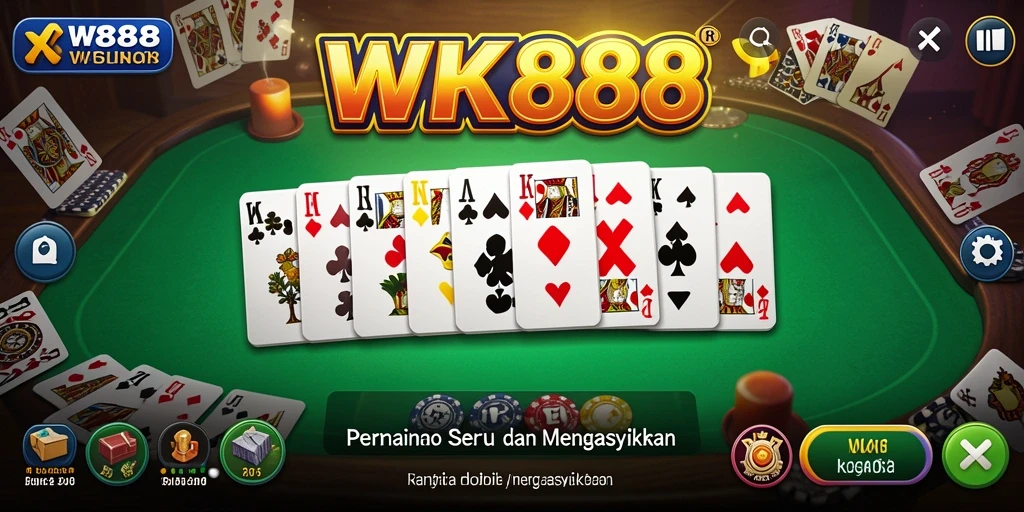 Tampilan gameplay seru permainan Domino di WK888.